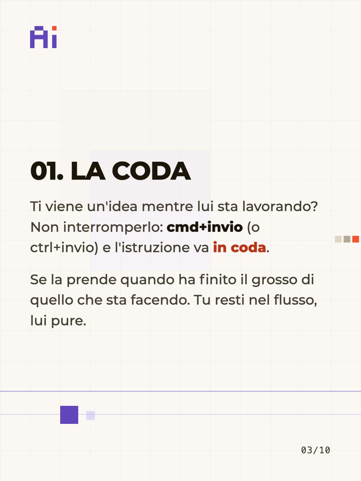 Le cinque mosse di Claude Design, scheda 3 di 10