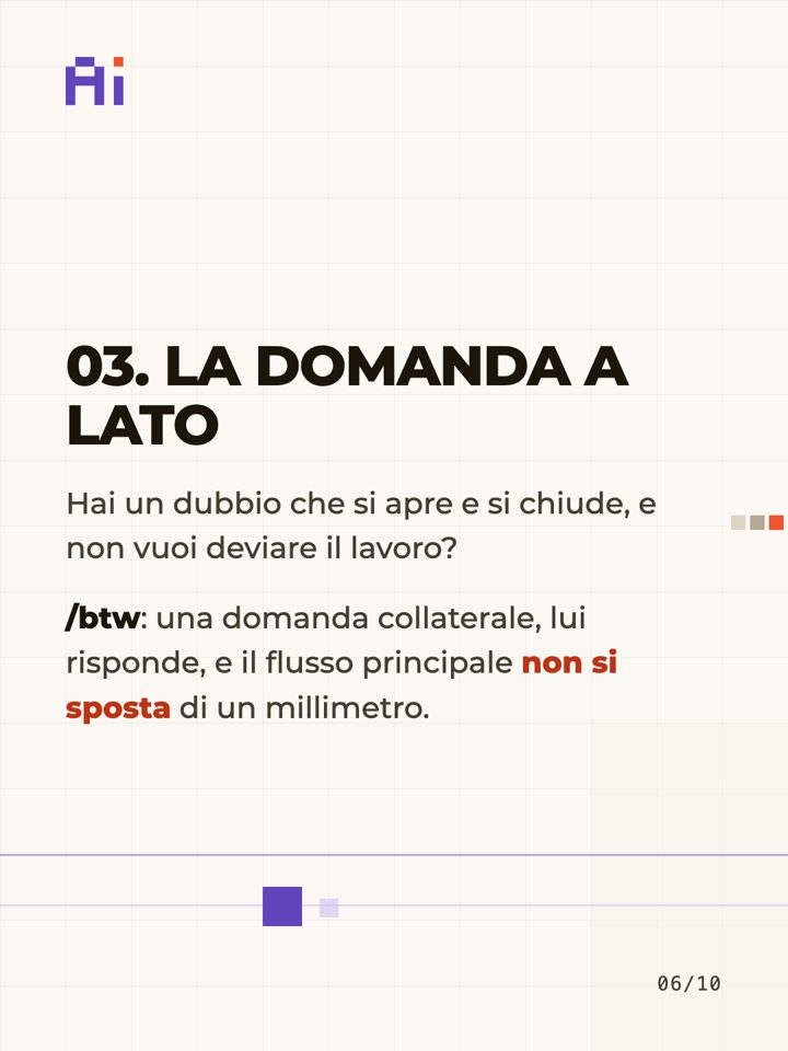 Le cinque mosse di Claude Design, scheda 6 di 10
