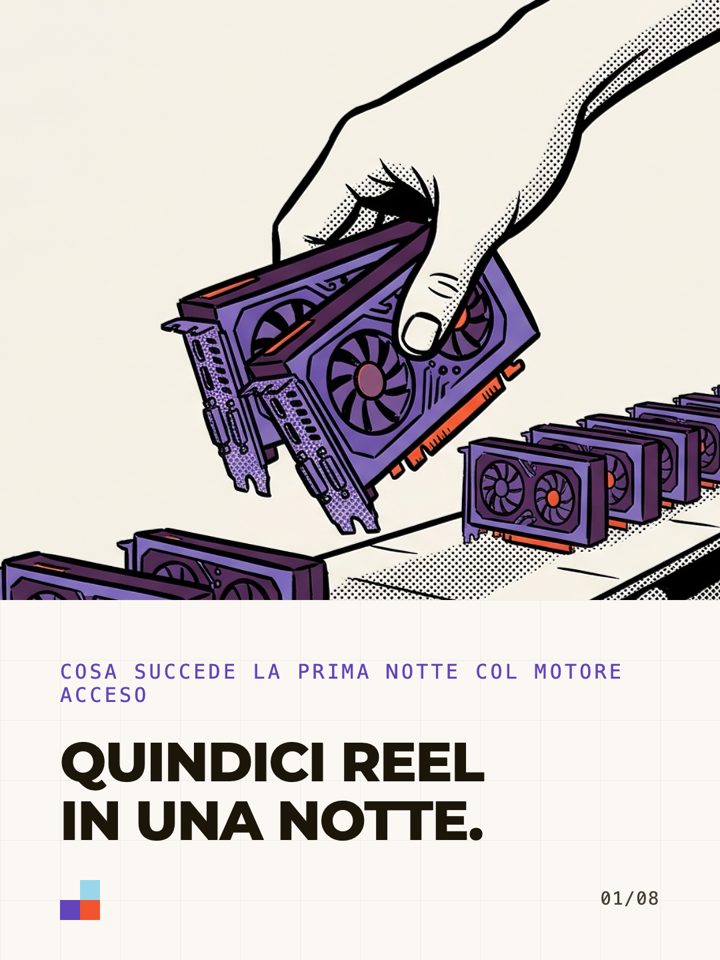 Quindici reel in una notte, il carosello nato da questa giornata, scheda 1 di 8