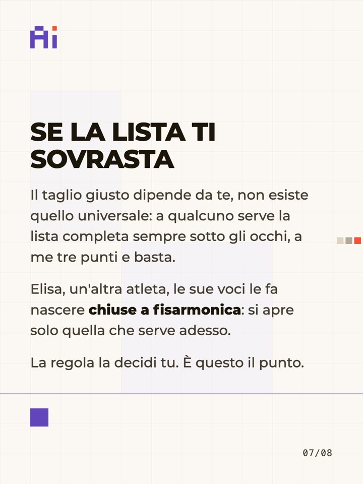 Il report dei tre giorni, scheda 7 di 8
