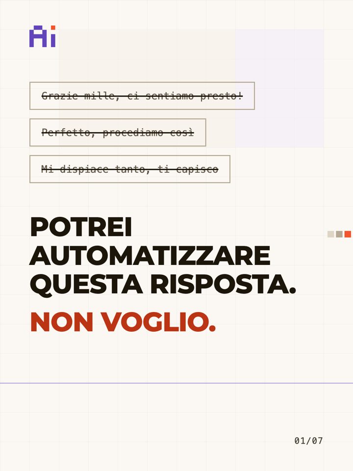 La risposta che non si automatizza, scheda 1 di 7