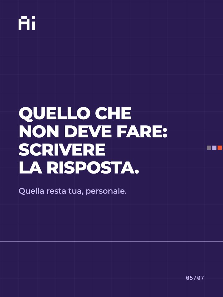 La risposta che non si automatizza, scheda 5 di 7